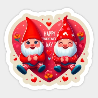Valentine Gnomes Valentines Day 2024 Sticker